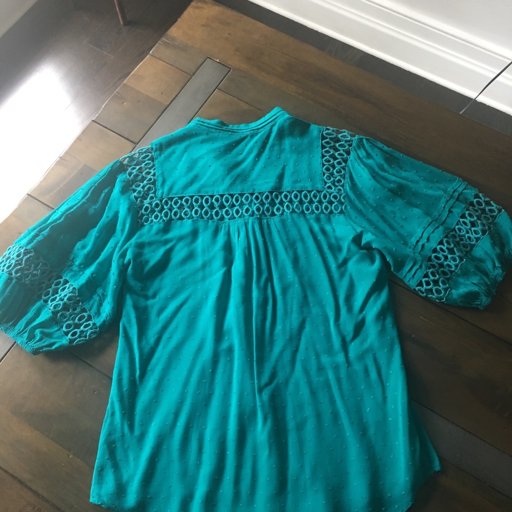 Teal Anthropologie top - Picture 5 of 5